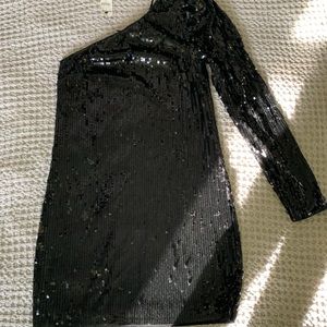 Asymmetrical Sequin Cocktail Dress